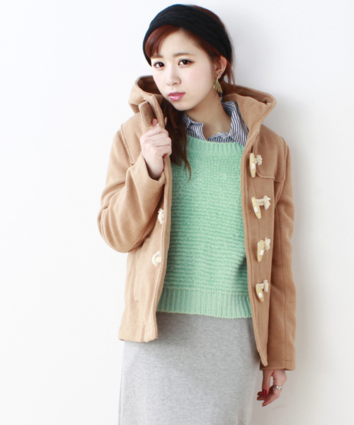 WEGO(ウィゴー)の「WEGO/ショートダッフルコート(ダッフルコート・レディース・レッド/ネイビー/キャメル・MEDIUM/LARGE)」の3枚目の写真