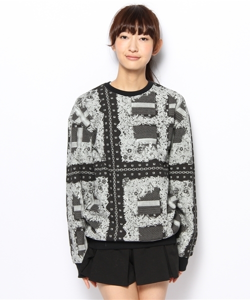 WHO'S WHO gallery（フーズフーギャラリー）の「【DRESSCAMP×WHO'S WHO gallery】クルースウェット（スウェット・レディース・ブラック・FREE）」の2枚目の写真