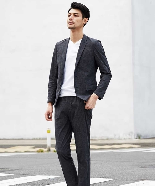 MICHEL KLEIN HOMME (ミッシェルクランオム)の「カットソー(クールマックスサッカー)(Tシャツ/カットソー・メンズ・ホワイト/ネイビー/モカ・46/48/51)」の17枚目の写真