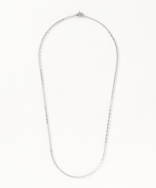 Anthe（アンテ）の「Anthe / stainless necklacce chain square type（ネックレス・メンズ・ブラック/シルバー/ゴールド・FREE）」の8枚目の写真