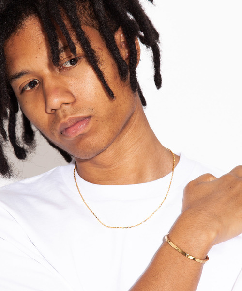 Anthe（アンテ）の「Anthe / stainless necklacce chain square type（ネックレス・メンズ・ブラック/シルバー/ゴールド・FREE）」の4枚目の写真