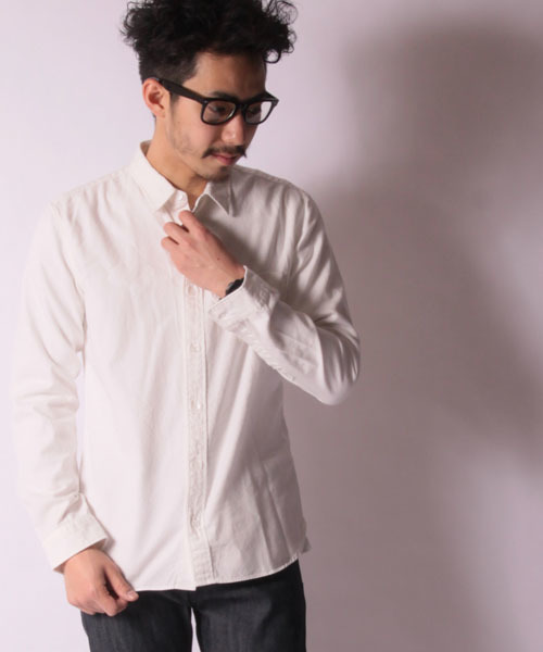 AMERICAN RAG CIE（アメリカンラグシー）の「AMERICAN RAG CIE スリムオックスフォードシャツ 107-ANB-M141-SH022∴（シャツ/ブラウス・メンズ・ネイビー/イエロー/ホワイト/グリーン・3/1/2）」の2枚目の写真