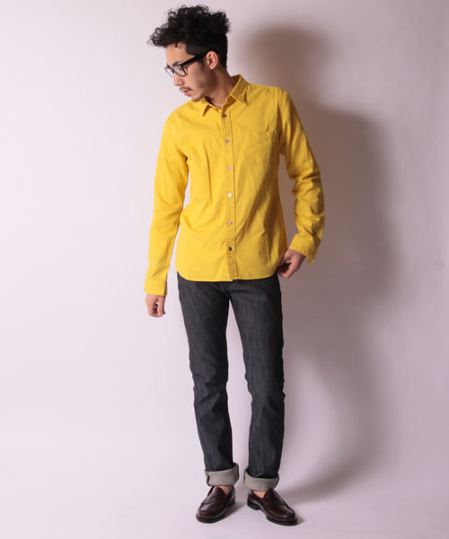 AMERICAN RAG CIE（アメリカンラグシー）の「AMERICAN RAG CIE スリムオックスフォードシャツ 107-ANB-M141-SH022∴（シャツ/ブラウス・メンズ・ネイビー/イエロー/ホワイト/グリーン・3/1/2）」の19枚目の写真