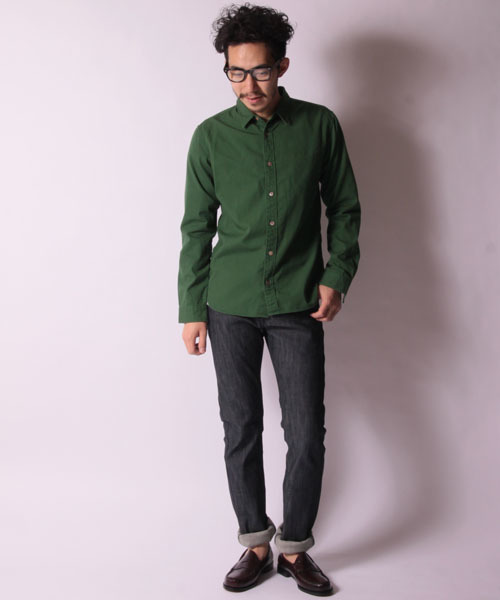 AMERICAN RAG CIE（アメリカンラグシー）の「AMERICAN RAG CIE スリムオックスフォードシャツ 107-ANB-M141-SH022∴（シャツ/ブラウス・メンズ・ネイビー/イエロー/ホワイト/グリーン・3/1/2）」の12枚目の写真