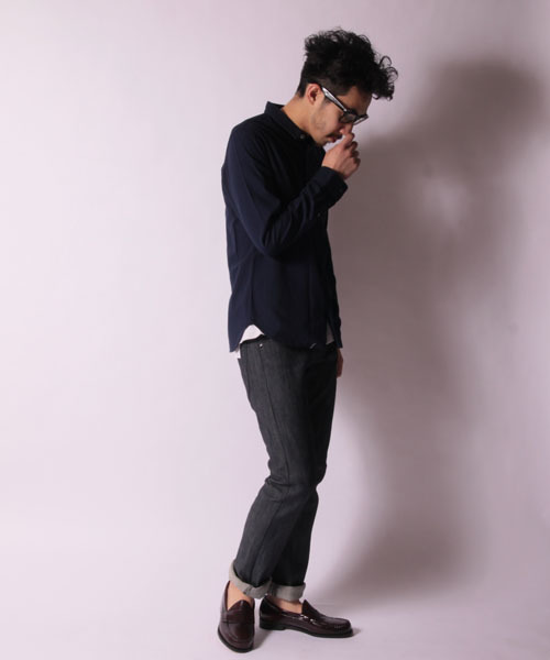 AMERICAN RAG CIE（アメリカンラグシー）の「AMERICAN RAG CIE スリムオックスフォードシャツ 107-ANB-M141-SH022∴（シャツ/ブラウス・メンズ・ネイビー/イエロー/ホワイト/グリーン・3/1/2）」の13枚目の写真