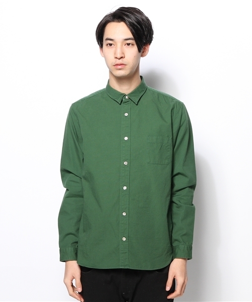 AMERICAN RAG CIE（アメリカンラグシー）の「AMERICAN RAG CIE スリムオックスフォードシャツ 107-ANB-M141-SH022∴（シャツ/ブラウス・メンズ・ネイビー/イエロー/ホワイト/グリーン・3/1/2）」の5枚目の写真