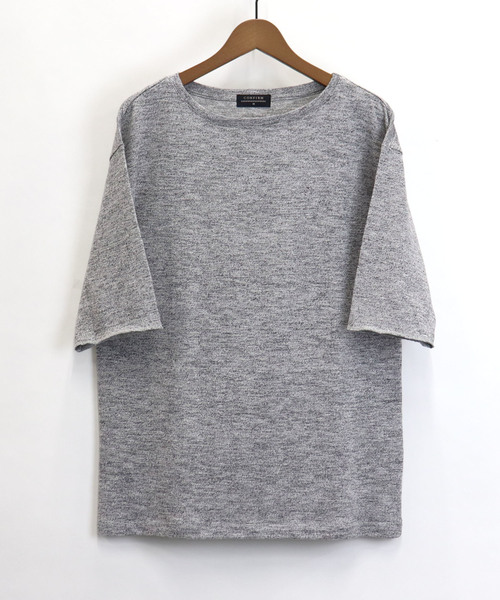 Confirm（コンファーム）の「Confirm / コンファーム 杢スラブボートネックTシャツ（Tシャツ/カットソー・メンズ・ホワイト/ネイビー/グレー/ピンク/グリーン・M/L）」の4枚目の写真