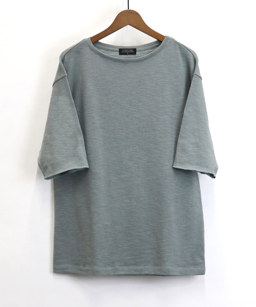 Confirm（コンファーム）の「Confirm / コンファーム 杢スラブボートネックTシャツ（Tシャツ/カットソー・メンズ・ホワイト/ネイビー/グレー/ピンク/グリーン・M/L）」の2枚目の写真