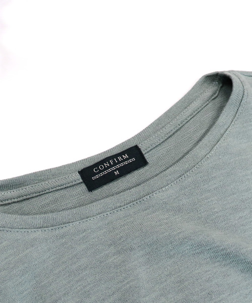 Confirm（コンファーム）の「Confirm / コンファーム 杢スラブボートネックTシャツ（Tシャツ/カットソー・メンズ・ホワイト/ネイビー/グレー/ピンク/グリーン・M/L）」の5枚目の写真