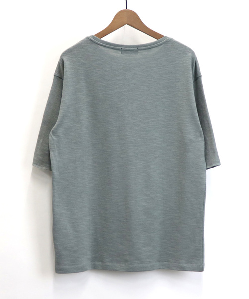 Confirm（コンファーム）の「Confirm / コンファーム 杢スラブボートネックTシャツ（Tシャツ/カットソー・メンズ・ホワイト/ネイビー/グレー/ピンク/グリーン・M/L）」の6枚目の写真