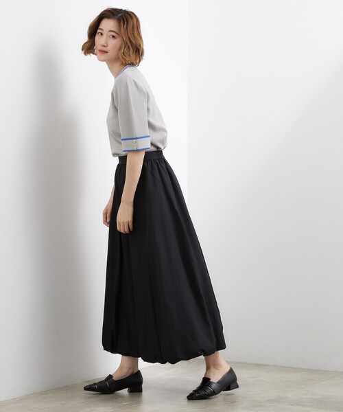 grove(グローブ)の「やわらかドライタッチ 袖メッシュ編みニット(ニット/セーター・レディース・オフホワイト/ブラック系4/グレー/レッド系/ネイビー・03/02/01/05/04)」の13枚目の写真