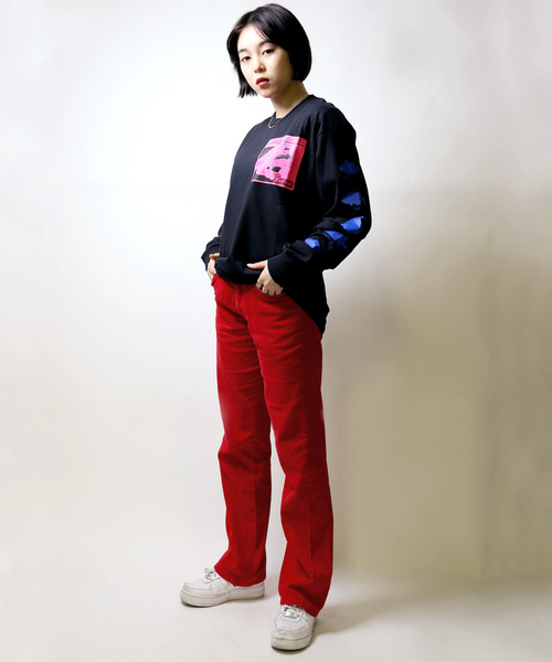 GLUTTONOUS(グルトン)の「【GLUTTONOUS/ グルトン】 袖プリント ビッグシルエット ロンT(ヒリゾ)(Tシャツ/カットソー・メンズ・ホワイト/ブラック/カーキ・S/M/L/XL/XXL)」の20枚目の写真