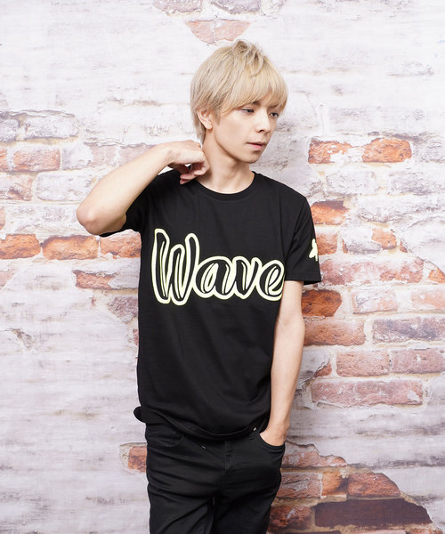 おしゃれスタ（オシャレスタ）の「ネオンカラープリントクルーネックTシャツ(KU)（Tシャツ/カットソー・メンズ・ピンク/イエロー/ブルー・M/L）」の3枚目の写真