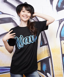 ネオンカラープリントクルーネックTシャツ(KU)