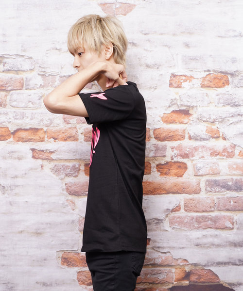 おしゃれスタ（オシャレスタ）の「ネオンカラープリントクルーネックTシャツ(KU)（Tシャツ/カットソー・メンズ・ピンク/イエロー/ブルー・M/L）」の8枚目の写真