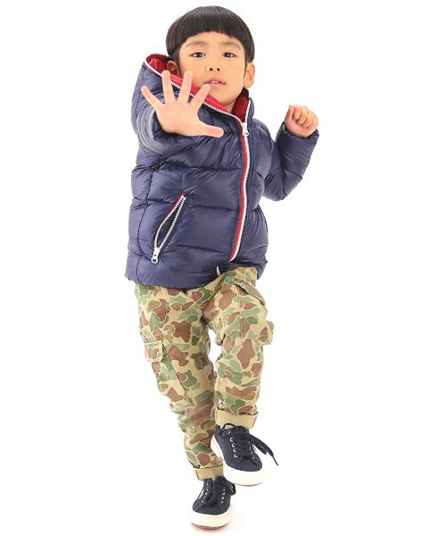 B:MING by BEAMS（ビーミングバイビームス）の「□ビーミング by ビームス / フード付きダウンブルゾン（ダウンジャケット/コート・キッズ・ブルー/ネイビー/ピンク/グレー・140/150/110/90/100/130/120/80）」の12枚目の写真