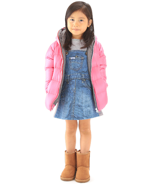 B:MING by BEAMS（ビーミングバイビームス）の「□ビーミング by ビームス / フード付きダウンブルゾン（ダウンジャケット/コート・キッズ・ブルー/ネイビー/ピンク/グレー・140/150/110/90/100/130/120/80）」の7枚目の写真