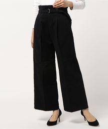 起毛カツラギハイウエストワイドパンツ