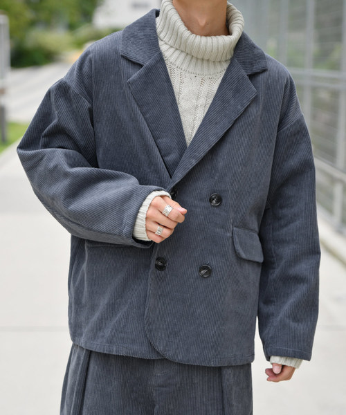 kutir（クティール）の「コーデュロイジャケット（テーラードジャケット・メンズ・カーキ/ブルーグレー/キャメル・LARGE/MEDIUM）」の8枚目の写真