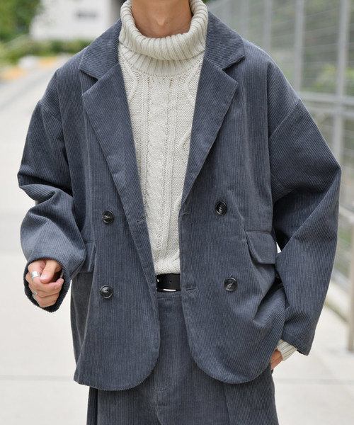 kutir（クティール）の「コーデュロイジャケット（テーラードジャケット・メンズ・カーキ/ブルーグレー/キャメル・LARGE/MEDIUM）」の9枚目の写真