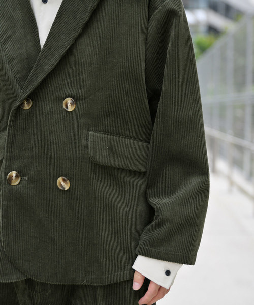 kutir（クティール）の「コーデュロイジャケット（テーラードジャケット・メンズ・カーキ/ブルーグレー/キャメル・LARGE/MEDIUM）」の22枚目の写真
