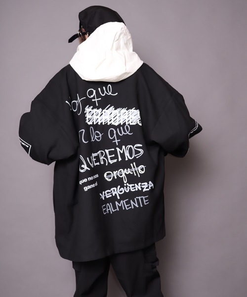 rovtski（ロフトスキー）の「【ビッグシルエット】2019AW EN7TLD JKT TAPE&PRINT/セットアップ テーラードジャケット テープ＆プリント（スウェット・レディース・グレー系その他/ブラック系その他・FREE）」の3枚目の写真