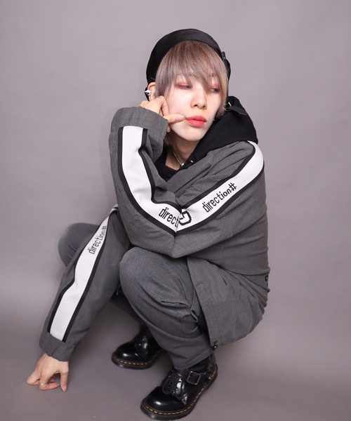 rovtski（ロフトスキー）の「【ビッグシルエット】2019AW EN7TLD JKT TAPE&PRINT/セットアップ テーラードジャケット テープ＆プリント（スウェット・レディース・グレー系その他/ブラック系その他・FREE）」の21枚目の写真