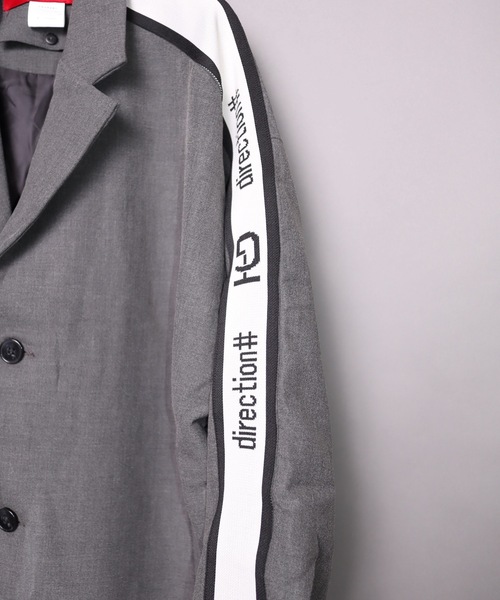 rovtski（ロフトスキー）の「【ビッグシルエット】2019AW EN7TLD JKT TAPE&PRINT/セットアップ テーラードジャケット テープ＆プリント（スウェット・レディース・グレー系その他/ブラック系その他・FREE）」の13枚目の写真