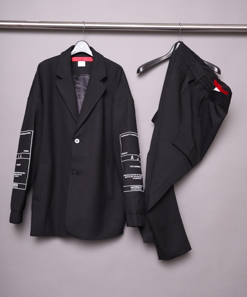 rovtski（ロフトスキー）の「【ビッグシルエット】2019AW EN7TLD JKT TAPE&PRINT/セットアップ テーラードジャケット テープ＆プリント（スウェット・レディース・グレー系その他/ブラック系その他・FREE）」の14枚目の写真