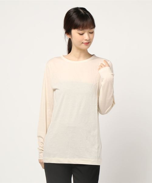 LOWRYS FARM(ローリーズファーム)の「【WEB限定】ロンT 857265(Tシャツ/カットソー・レディース・チャコールグレー/オフホワイト/アイボリー/ブラック/カーキ・FREE)」の11枚目の写真