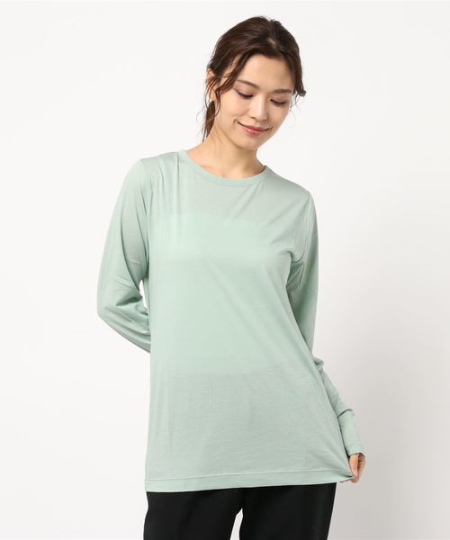 LOWRYS FARM(ローリーズファーム)の「【WEB限定】ロンT 857265(Tシャツ/カットソー・レディース・チャコールグレー/オフホワイト/アイボリー/ブラック/カーキ・FREE)」の12枚目の写真