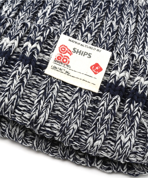 SHIPS(シップス)の「SHIPS KIDS:コットン×アクリル ミックス ライン キャップ(ニットキャップ/ビーニー・キッズ・レッド/ネイビー・ONE SIZE)」の3枚目の写真