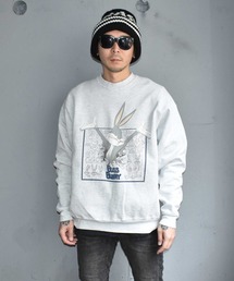 バックスバニー タイダイ柄 スウェット 一点物 古着 ルーニーテューンズ 美品 バックスバニー海外アニメキャラクター古着ルーニーテューンズ