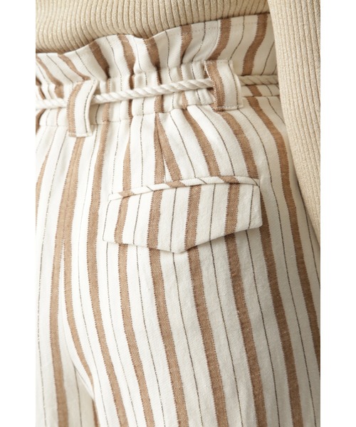 PINKY&DIANNE（ピンキーアンドダイアン）の「ロープベルト付麻混ストライプパンツ（その他パンツ・レディース・ベージュ系その他/ダークネイビー・38/36/40）」の13枚目の写真