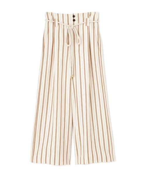 PINKY&DIANNE（ピンキーアンドダイアン）の「ロープベルト付麻混ストライプパンツ（その他パンツ・レディース・ベージュ系その他/ダークネイビー・38/36/40）」の12枚目の写真