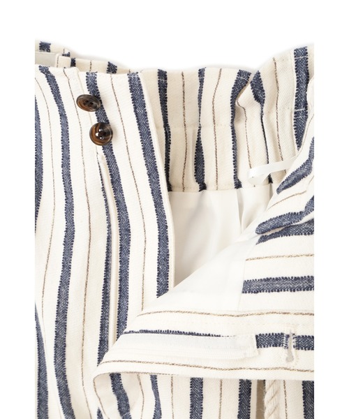 PINKY&DIANNE（ピンキーアンドダイアン）の「ロープベルト付麻混ストライプパンツ（その他パンツ・レディース・ベージュ系その他/ダークネイビー・38/36/40）」の8枚目の写真