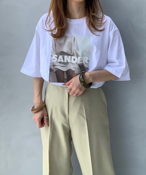 LE MORE（リモア）の「フォトプリントロゴTEE（Tシャツ/カットソー・レディース・ホワイト/ブラック・FREE）」の3枚目の写真