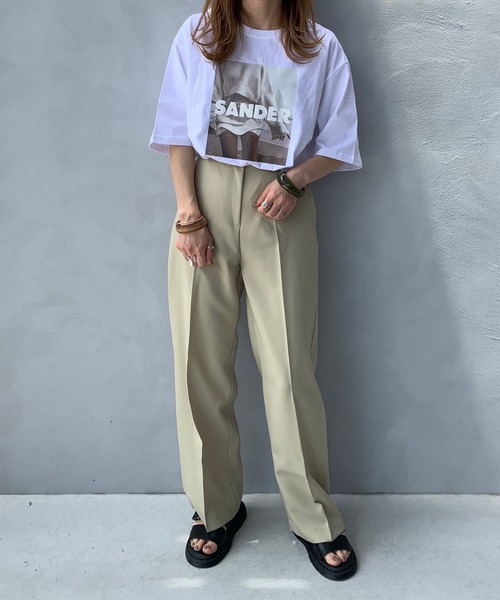 LE MORE（リモア）の「フォトプリントロゴTEE（Tシャツ/カットソー・レディース・ホワイト/ブラック・FREE）」の4枚目の写真