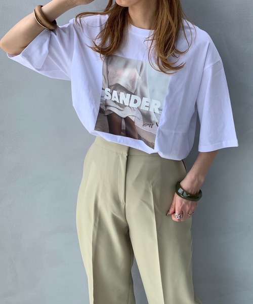 LE MORE（リモア）の「フォトプリントロゴTEE（Tシャツ/カットソー・レディース・ホワイト/ブラック・FREE）」の6枚目の写真