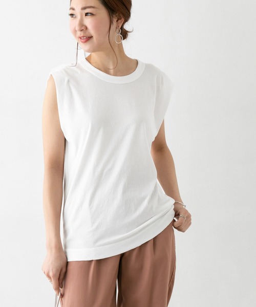 URBAN RESEARCH ROSSO(アーバンリサーチロッソ)の「ATON FRESCA TANK TOP(タンクトップ)」|ホワイト