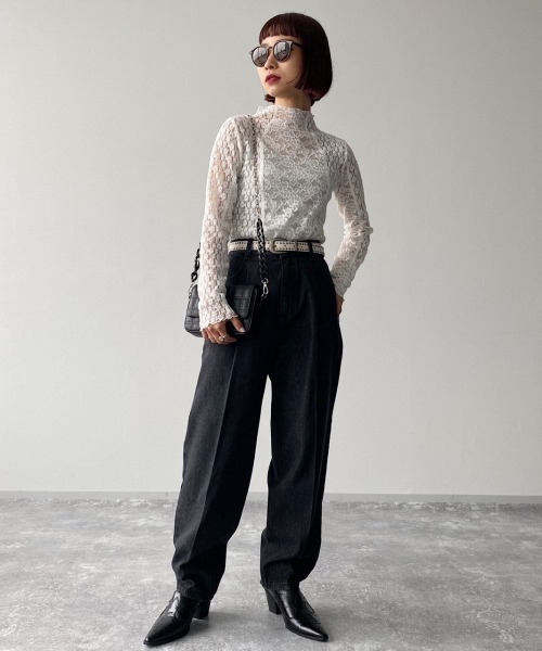 PAGEBOY（ページボーイ）の「スノーデニム スラウチパンツ（デニムパンツ・レディース・ブラック/ブルー系その他/ブラック系その他・25inch/26inch）」の18枚目の写真