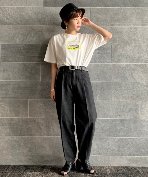 PAGEBOY（ページボーイ）の「スノーデニム スラウチパンツ（デニムパンツ・レディース・ブラック/ブルー系その他/ブラック系その他・25inch/26inch）」の4枚目の写真