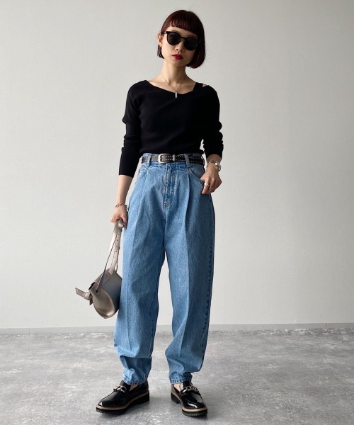 PAGEBOY（ページボーイ）の「スノーデニム スラウチパンツ（デニムパンツ・レディース・ブラック/ブルー系その他/ブラック系その他・25inch/26inch）」の16枚目の写真