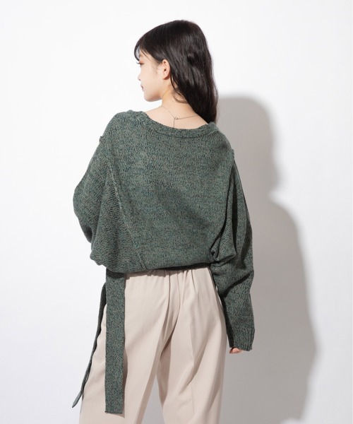 Mysa&Liina（ミーサリーナ）の「ミックスヤーンデザインプルオーバー（ニット/セーター・レディース・オフホワイト/カーキ・M）」の15枚目の写真