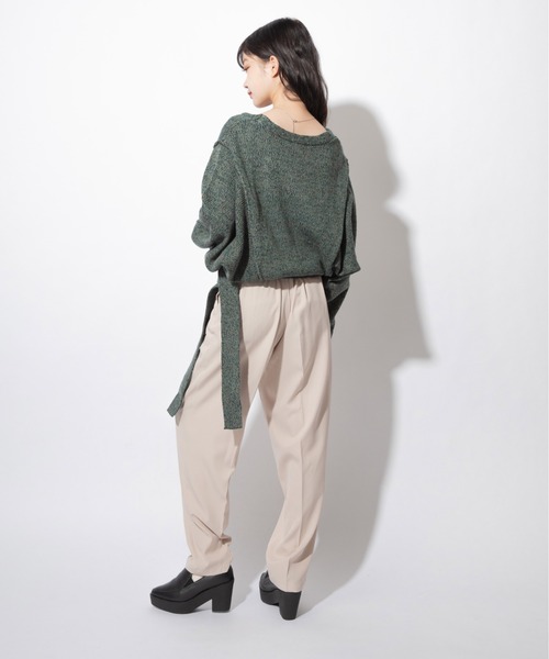 Mysa&Liina（ミーサリーナ）の「ミックスヤーンデザインプルオーバー（ニット/セーター・レディース・オフホワイト/カーキ・M）」の16枚目の写真