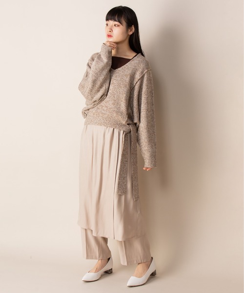 Mysa&Liina（ミーサリーナ）の「ミックスヤーンデザインプルオーバー（ニット/セーター・レディース・オフホワイト/カーキ・M）」の19枚目の写真