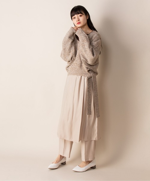 Mysa&Liina（ミーサリーナ）の「ミックスヤーンデザインプルオーバー（ニット/セーター・レディース・オフホワイト/カーキ・M）」の20枚目の写真