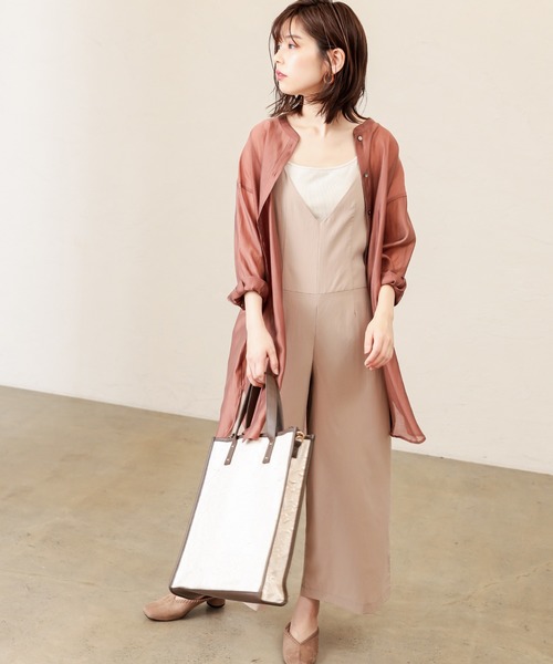 natural couture（ナチュラルクチュール）の「大人シンプル2WAYサロペット（サロペット/オーバーオール・レディース・ブラック/ベージュ/ライトベージュ/ブルー系その他・FREE）」の3枚目の写真