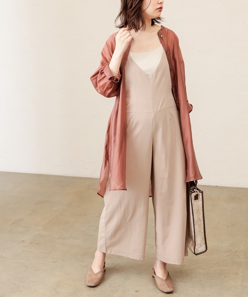 natural couture（ナチュラルクチュール）の「大人シンプル2WAYサロペット（サロペット/オーバーオール・レディース・ブラック/ベージュ/ライトベージュ/ブルー系その他・FREE）」の6枚目の写真