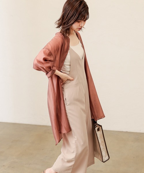 natural couture（ナチュラルクチュール）の「大人シンプル2WAYサロペット（サロペット/オーバーオール・レディース・ブラック/ベージュ/ライトベージュ/ブルー系その他・FREE）」の5枚目の写真